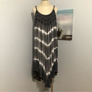 INDIA BOUTIQUE Grey/white Women’s Sleeveless Drees Plus Size